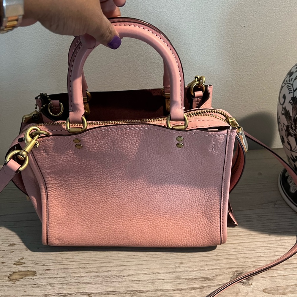 Coach Rogue 25 Leather Shoulder Bag Purse Peony